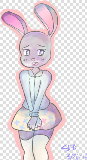 I Drew The Bunny Waifu speedpaint   Cartoon  HD Png Download