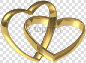 Free Png Download Gold Wedding Hearts Png Images Background   Heart Wedding Ring Png  Transparent Png