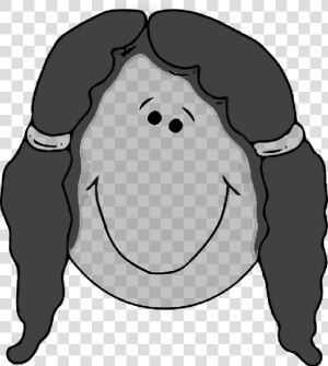 Girl  Faces  Face  Hair  Smiling  Pony  Avatar  Tails   Clip Art  HD Png Download