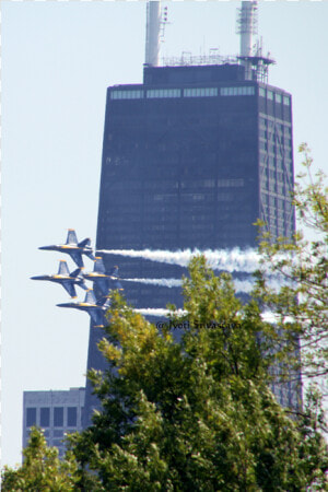 Blue Angels Plane Between Buildings  HD Png Download