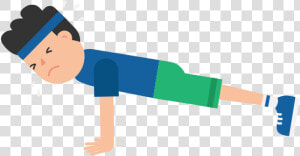 Cartoon Person Doing Push Ups  HD Png Download