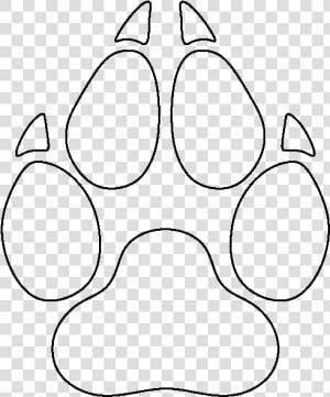 Wolf Paw Print Template   Wolf Paw Print Outline  HD Png Download