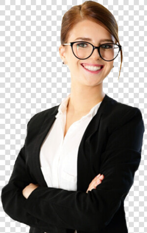 Why Do We Come To Work   Office Girl With Glasses  HD Png Download