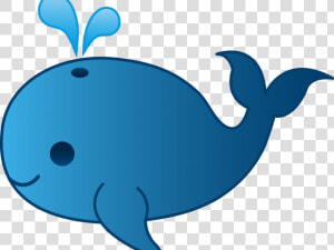 Cute Blue Whale Whale Png Cartoon  Transparent Png