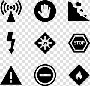 Universal Warning Signals   Warning Symbol Font  HD Png Download