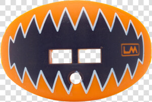 Loudmouthguard Shark Teeth Tiger Light Orange Navy   Blue Gold Football Mouthguard  HD Png Download