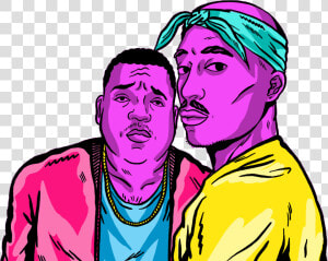 2pac Avec Son Arme  HD Png Download
