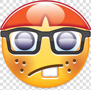 Smiley Emoji Nerd Goggles   Emoji  HD Png Download