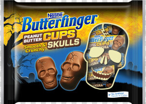 Butterfinger Fun size Peanut Butter Cups Skulls   Butterfinger Halloween  HD Png Download