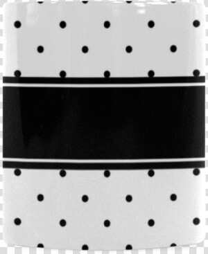 Black Dots White Ribbon Your Name White Mug   Polka Dot  HD Png Download