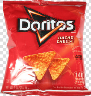 Doritos Nacho Cheese Tortilla Chips 1oz  HD Png Download