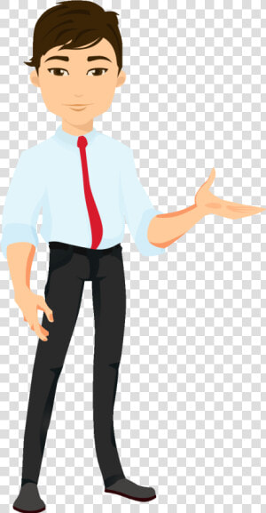 Ad Blips Cartoon Man And Woman Talking Clip Art Two   Man Standing Cartoon Png  Transparent Png