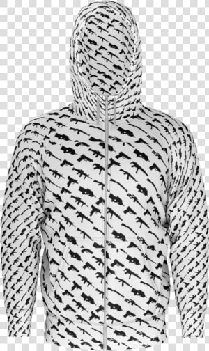 Gun Pattern Zipup Hoodie   Hoodie  HD Png Download