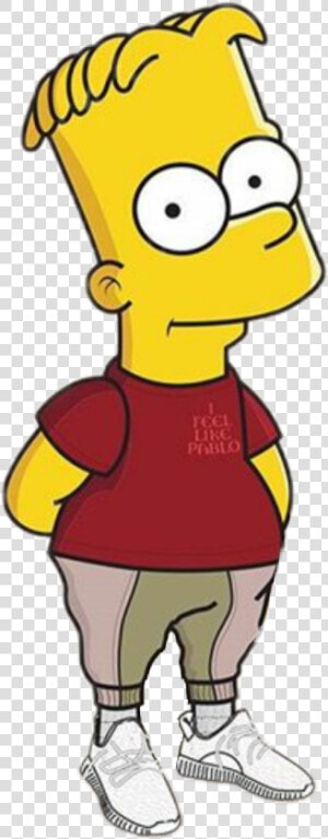  bartsimpson  yeezy  hypebeast  supreme  bape  bart   Yeezy Bape Bart Simpson  HD Png Download
