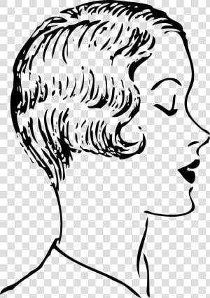 Woman S Bob Haircut 1 Clip Arts   Cut Hair Clip Art Black And White  HD Png Download
