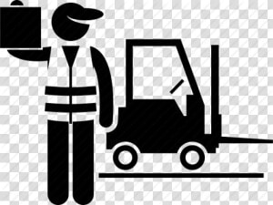 Transparent Distribution Center Clipart   Man Forklift Icon  HD Png Download