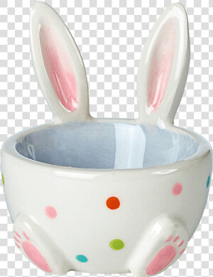 Eggcup With Rabbit Ears Blue   Ceramic  HD Png Download