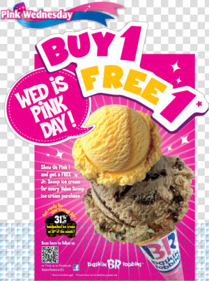 Baskin Robbins Pink Wednesday 3 Feb 2016 Onward  HD Png Download