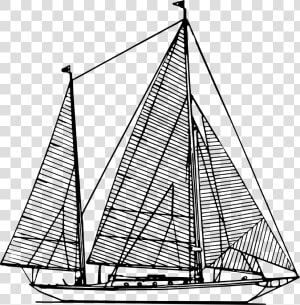 Sailing Ship 28 Clip Arts   White Sailed Ships Transparent  HD Png Download