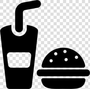 Fast Food Burger And Drink   Hamburger  HD Png Download