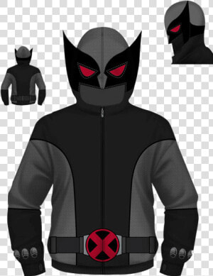 Gray Wolf Wolverine Uniform Hoodie   X Men Wolverine X Force Hooded Costume Fleece Zip Up  HD Png Download