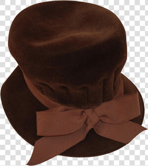 Lovely Tall Hat In Luscious Brown Velvet Approx   Cap  HD Png Download