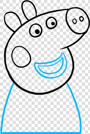 How To Draw Peppa Pig   Peppa Pig Easy To Draw  HD Png Download