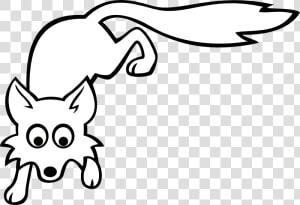 Fox Black And White Cute Fox Black And White Clipart   Fox Clip Art Black White  HD Png Download