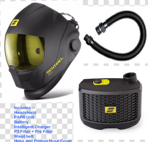 Esab Sentinel A50 Welding Mask With Esab Papr Air Fed   Esab Sentinel A50 Welding Helmet  HD Png Download