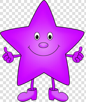 Purple Funny Star Clipart   Cartoon Colorful Star Clipart  HD Png Download