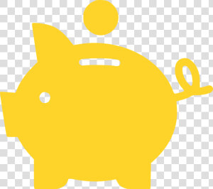 Affordable Advertising   Yellow Piggy Bank Clip Art  HD Png Download