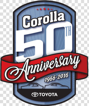 Toyota Corolla 50th Anniversary Logo  HD Png Download