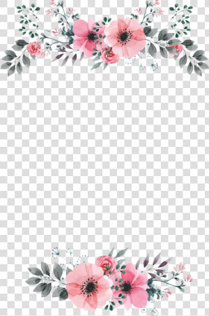 Fundo De Convite De Casamento   Grey Watercolor Flowers Png  Transparent Png