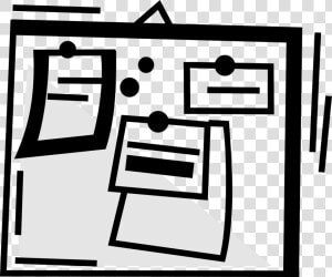 Vector Illustration Of Bulletin Board Messages With  HD Png Download