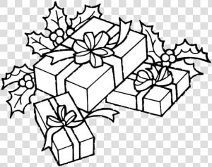 Gifts Drawing   Christmas Gifts Coloring Sheets  HD Png Download