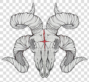 Demon Tattoo Png   Demon Goat Skull Tattoo  Transparent Png