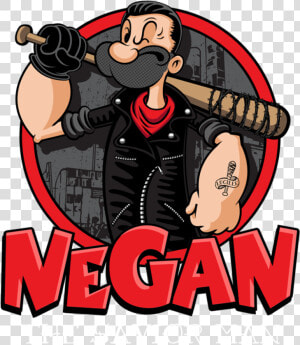 Popeye Negan   Transparent Cartoons   Popeye The Sailor Man Memes  HD Png Download