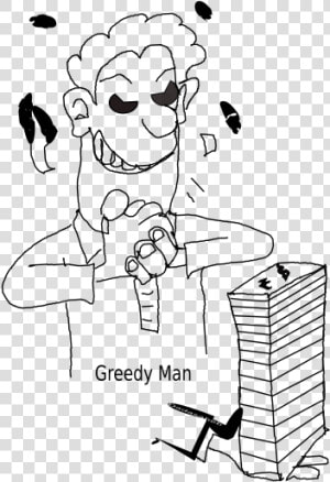 Greedy Man   Cartoon  HD Png Download