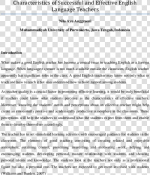 Characteristics Of Good English Teachers  HD Png Download