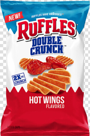 Ruffles® Double Crunch™ Hot Wings Flavored Potato Chips   Ruffles Double Crunch Hot Wings  HD Png Download