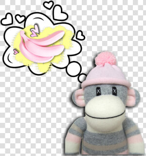  sockmonkey  monkey  bananas  fabric  pets  amp  Animals   Cartoon  HD Png Download