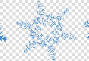 Snowflake Png Elephant Clipart Hatenylo   Transparent Background Line Of Snowflakes Png  Png Download