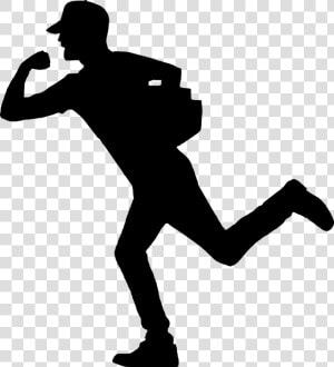 Silhouette  Delivery Man  Running Fast  Delivery  Fast   Delivery Man Silhouette Png  Transparent Png