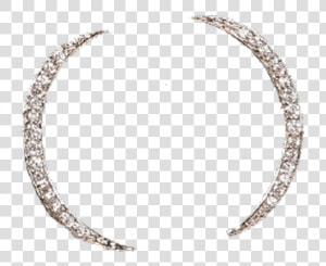 White Gold New Moon Earrings   Body Jewelry  HD Png Download