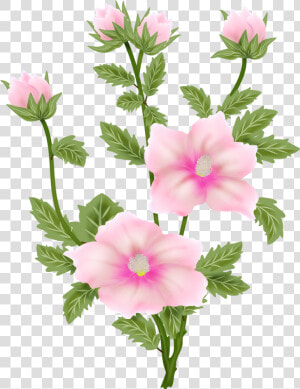 Filing  Painting  Flowers  Painting Art  Paintings   Tree Mallow  HD Png Download