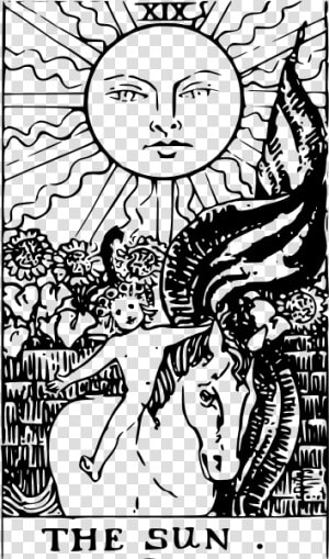 Rider Waite Major Arcana Sun   Major Arcana Rider Waite Tarot Deck  HD Png Download