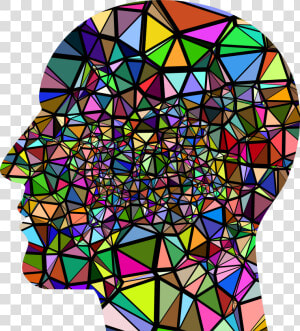 Low Poly Shattered Man Head Silhouette Clip Arts   Skillz Logic Brain Games  HD Png Download