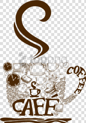 Free Png Cup Coffee Vector Png Image With Transparent   Vector Cafe Logo Png  Png Download