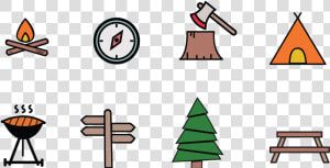 Free Camping Vector Graphics Pack   Camping Vector Art Transparent  HD Png Download