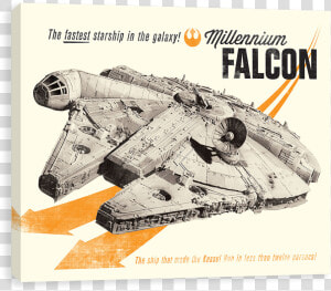 Fastest Starship In The Galaxy   Star Wars Millennium Falcon Png  Transparent Png